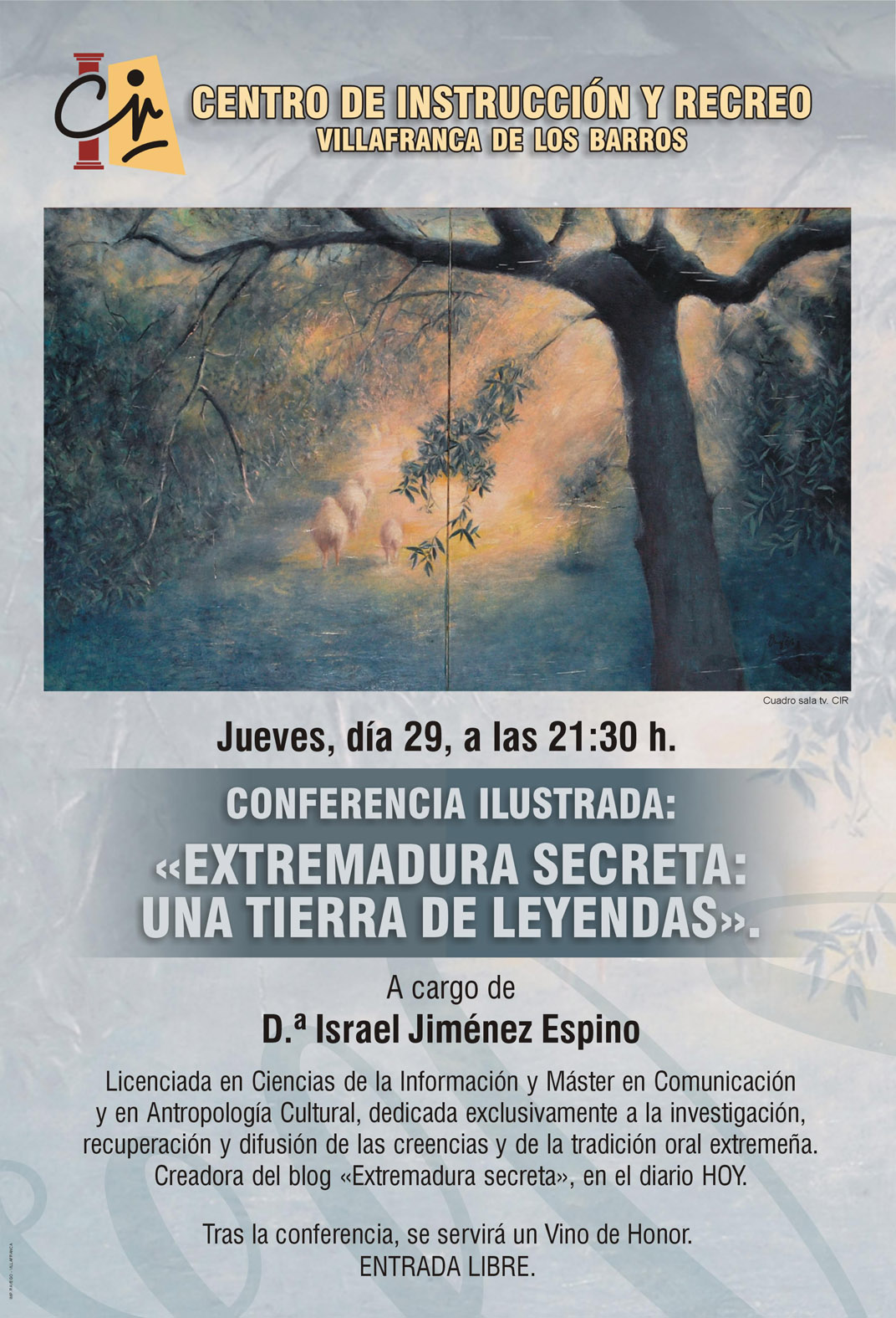 CARTEL CONFERENCIA EXTREMADURA SECRETA